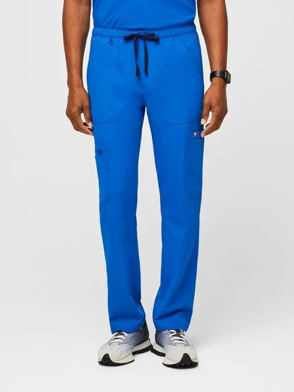 FIGS Men’s Royal Blue Cairo Cargo Straight-Leg Scrub Pants Size XL